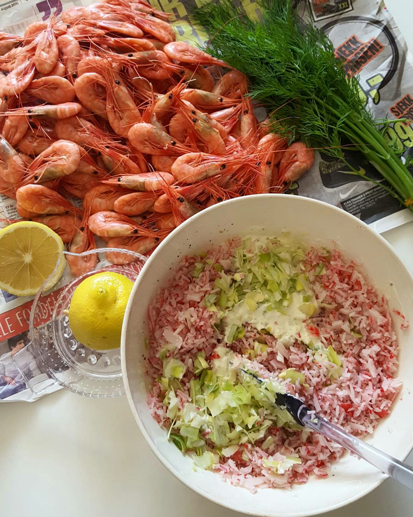Rød Gård’s skalldyrsalat – Snikgjest Lokalmat